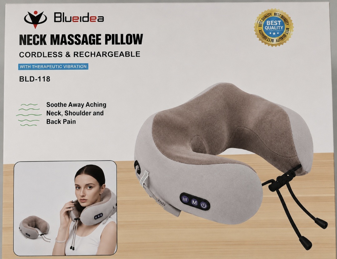 بالش ماساژ گردن شارژی با برند Blueidea و مدل BLD-118.