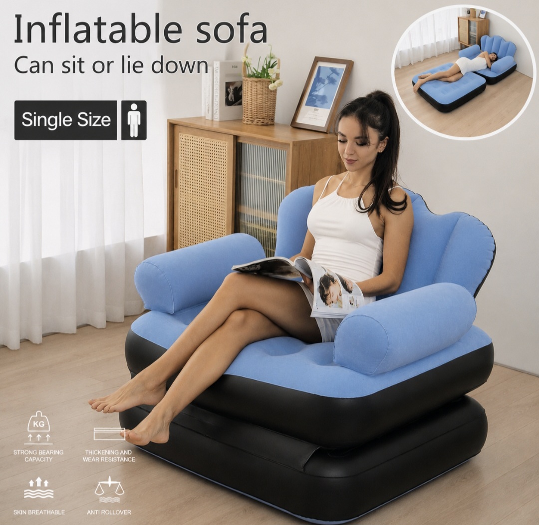 مبل بادی تک نفره تخت شو. Inflatable sofa
