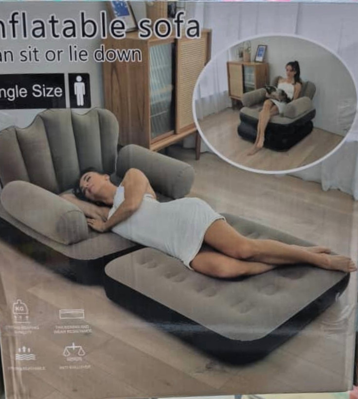 مبل بادی تک نفره تخت شو. Inflatable sofa
