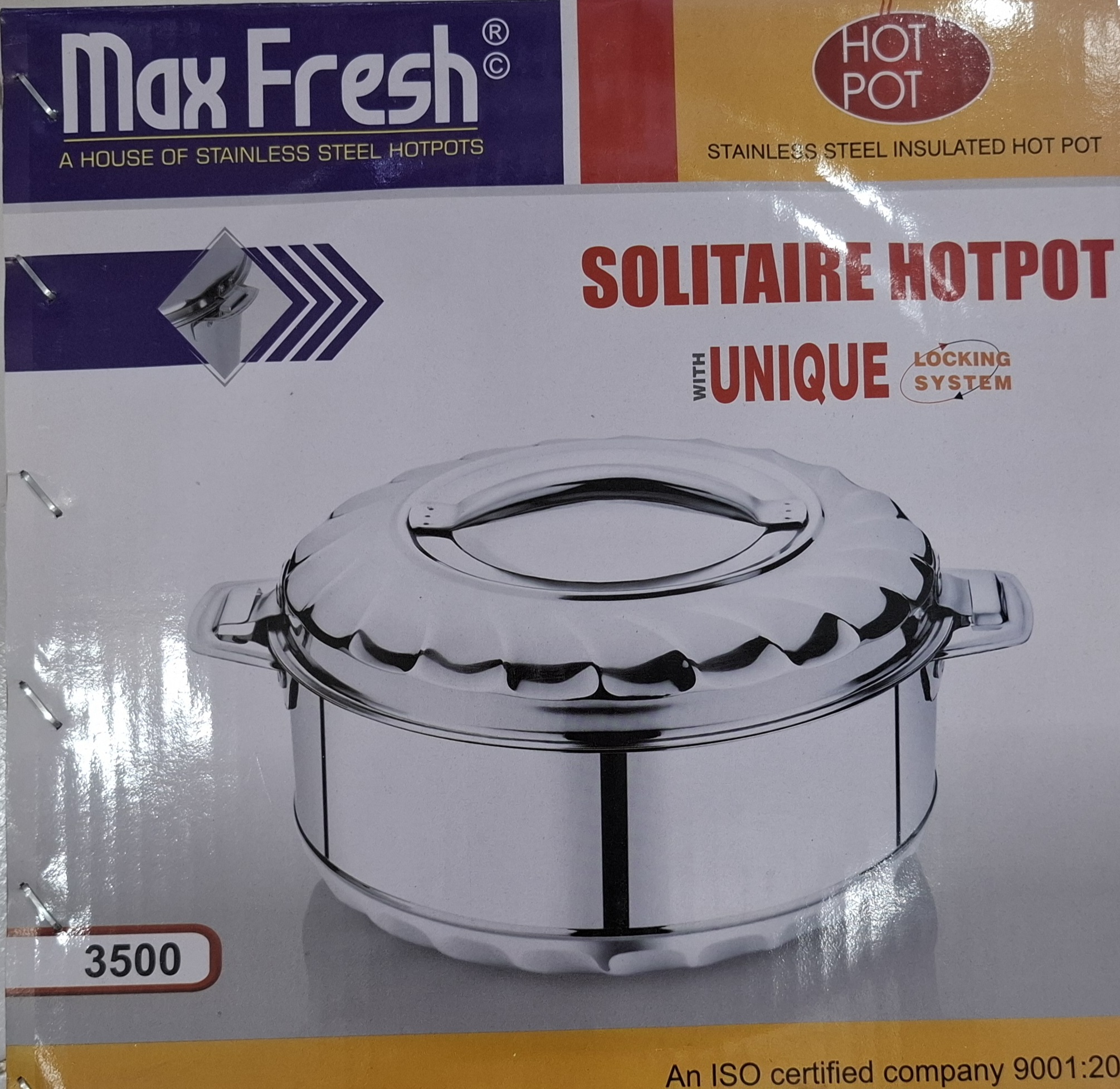 ظرف گرم نگهدار استیل هندی مکس فرش،3500 میلی لیتر