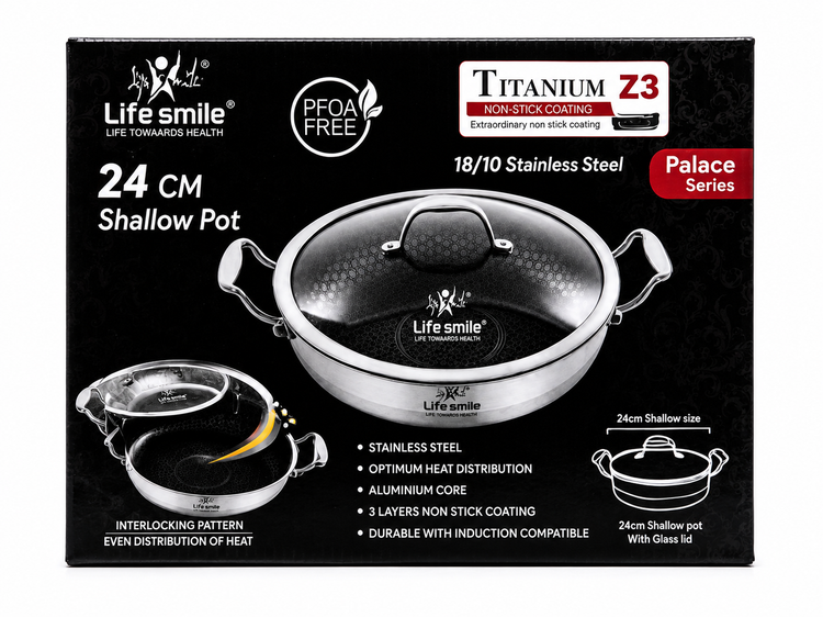 ماهیتابه کف لیزری لایف اسمایل دو دسته مدل LIFEP30_SHR24