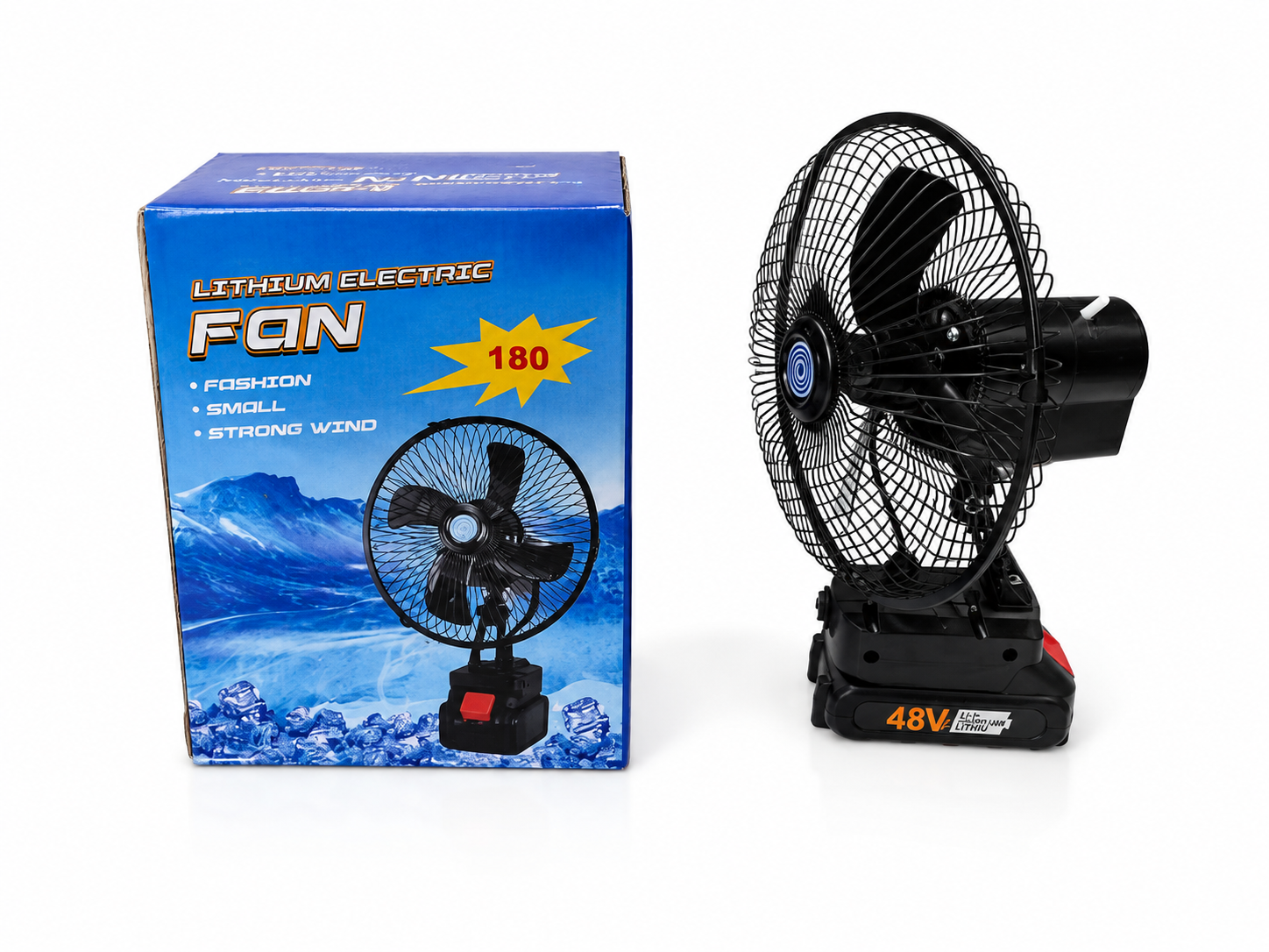 پنکه شارژی لیتیومی چرخشی180، ،Lithium electric shaking head fan