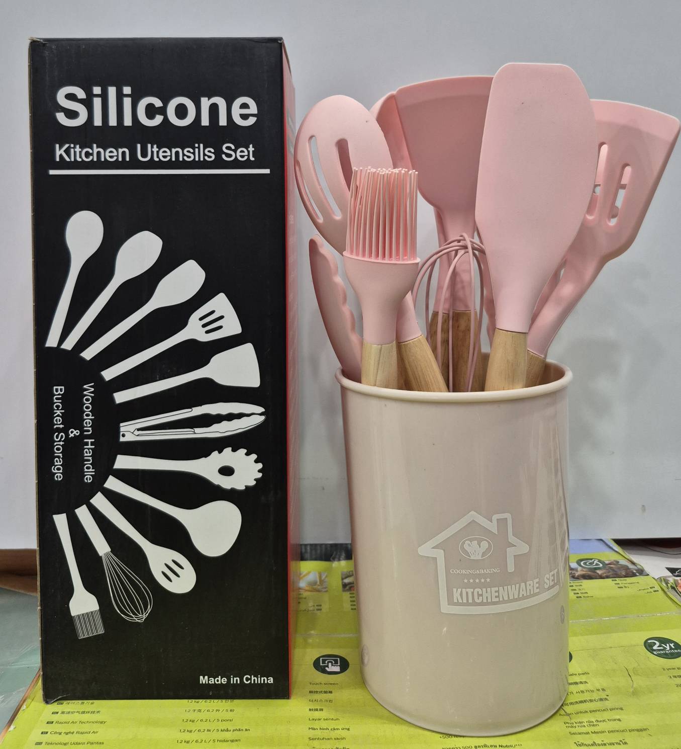 ست کفگیر ملاقه سیلکونیkitchen ware set,پارچ 12