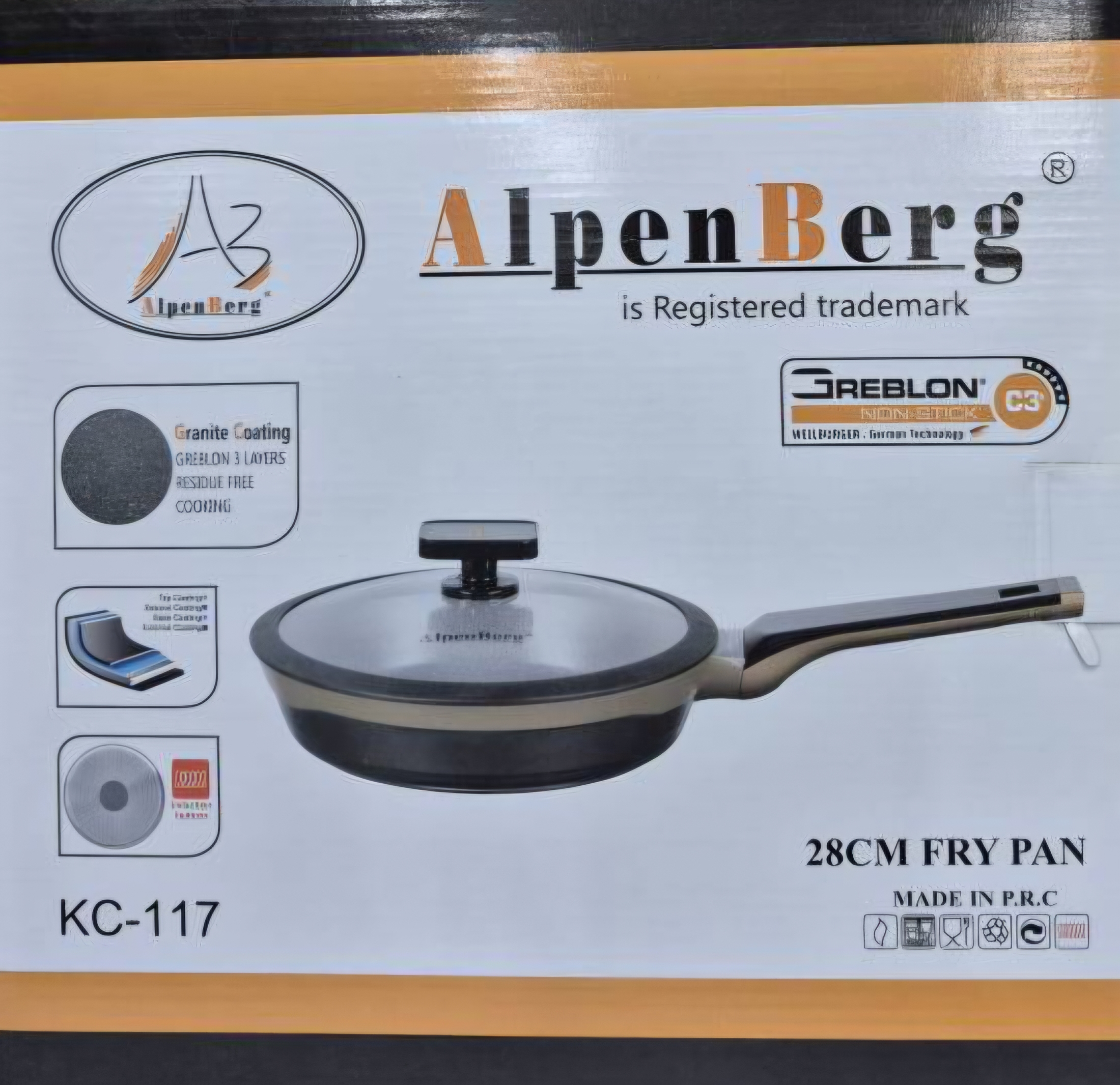 ماهیتابه چدن گرانیت آلپنبرگ مدلKC_117سایز28