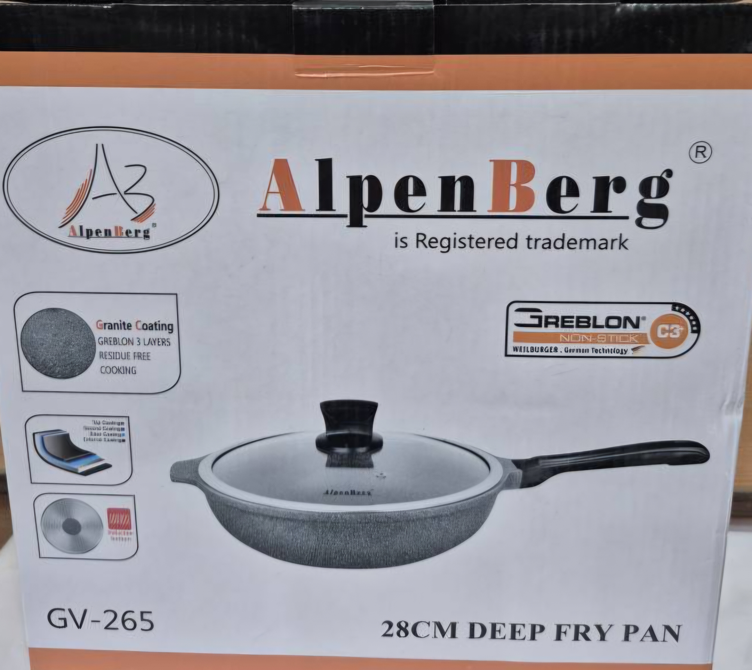 ماهیتابه چدن گرانیت آلپنبرگ مدلGV_265سایز28